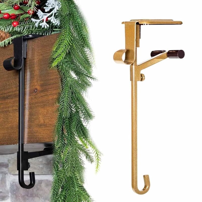 2 In 1 Adjustable Christmas Garland and Stocking Hanger