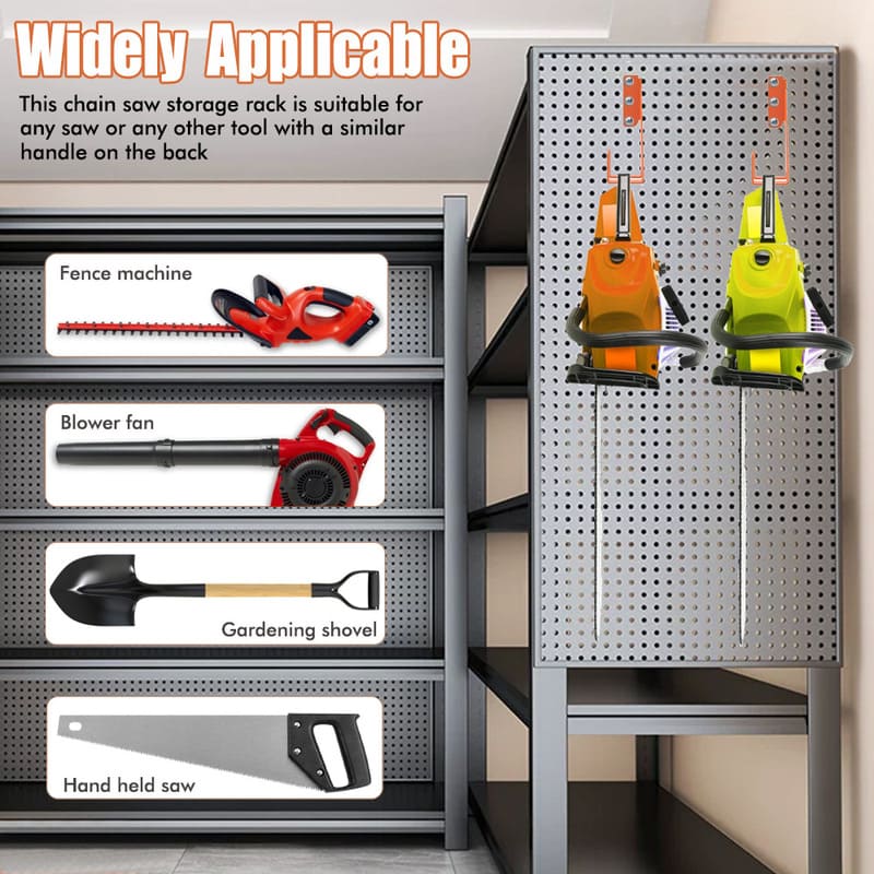 Chainsaw Stand Wall Mount for Garden, Garage, Workshop